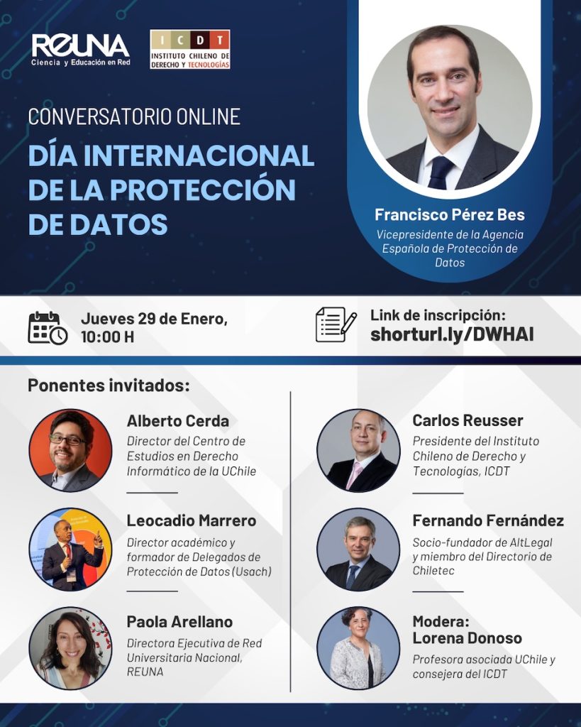 Día Internacional de la Protección de Datos: tres miembros de AltLegal participaron en el conversatorio organizado por REUNA e ICDT